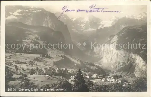 Wengen BE mit Lauterbrunnental Kat. Wengen