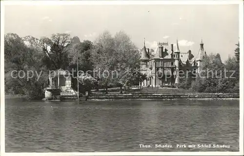 Thun BE Schadau Park mit Schloss Kat. Thun