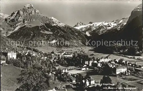 Engelberg OW Panorama mit Hahnen und Spannoerter Urner Alpen Kat. Engelberg