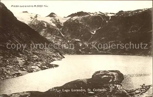 Lago di Lucendro St Gottardo Pizzo Lucendro Stausee Alpen Kat. Lucendro Lago di