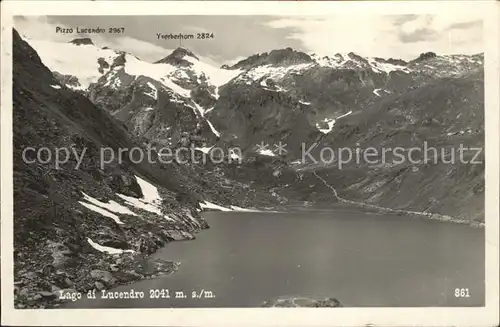 Lago di Lucendro Stausee Alpen Kat. Lucendro Lago di