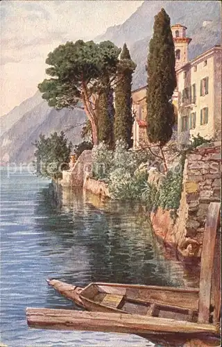 Oria Lago di Lugano Villa Fogazzaro Kuenstlerkarte / Lugano /Bz. Lugano City