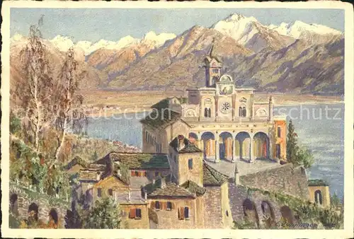 Locarno TI Madonna del Sasso Wallfahrtskirche Kuenstlerkarte / Locarno /Bz. Locarno