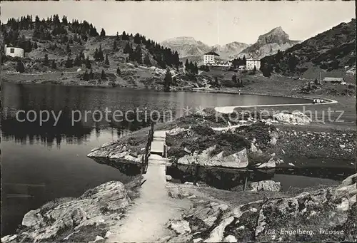 Engelberg OW Uferpartie am Truebsee Berghotel Alpen Kat. Engelberg