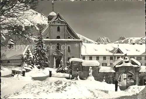 Engelberg OW Klosterkirche im Winter Kat. Engelberg