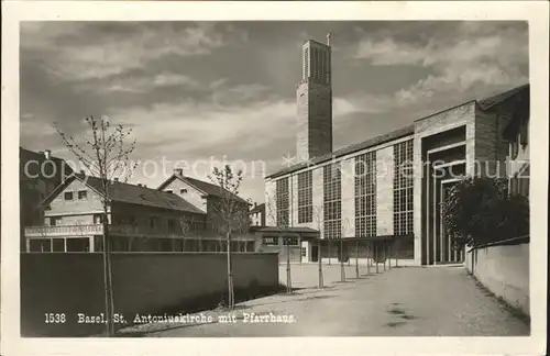 Basel BS St Antoniuskirche mit Pfarrhaus Kat. Basel