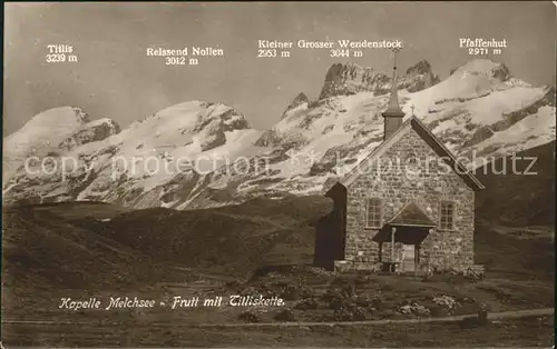 Frutt Melchsee Kapelle mit Titliskette Kat. Melchsee Frutt