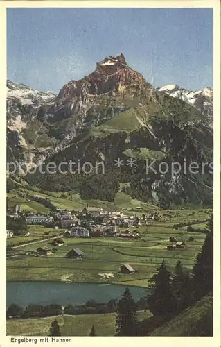 Engelberg OW Panorama mit Hahnen Alpen Kat. Engelberg