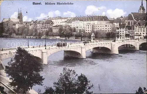 Basel BS Mittlere Rheinbruecke Kat. Basel