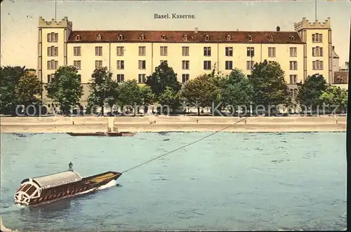Basel BS Kaserne Rhein St Johann Faehre Kat. Basel