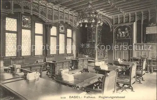 Basel BS Regierungsratssaal im Rathaus Kat. Basel