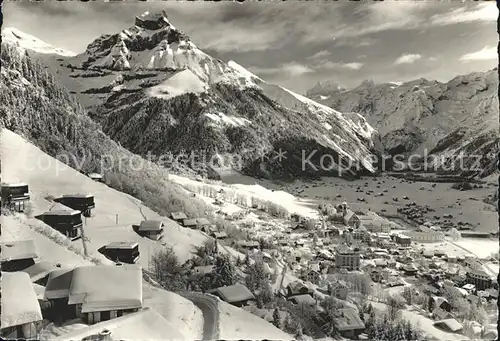 Engelberg OW mit Hahnen Alpenpanorama Kat. Engelberg