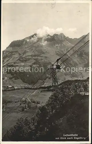 Engelberg OW Luftseilbahn Alpenpanorama Kat. Engelberg