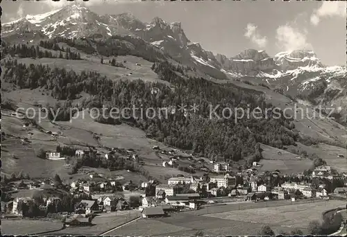 Engelberg OW Panorama gegen Rigidalstoecke Alpen Kat. Engelberg