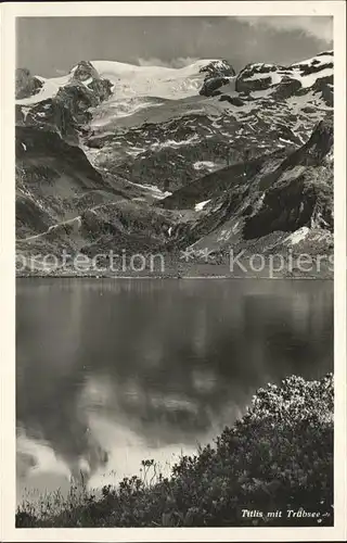 Truebsee OW Uferpartie am See gegen Titlis Urner Alpen Kat. Engelberg