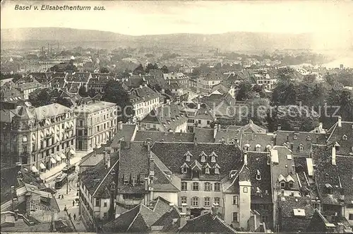 Basel BS Blick vom Elisabethentrum aus Kat. Basel