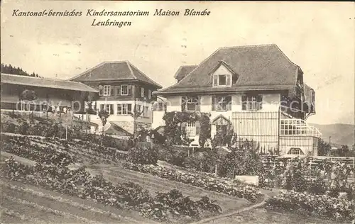 Leubringen Biel Kindersanatorium Maison Blanche Kat. Biel