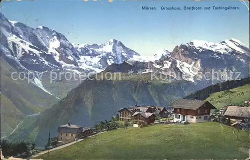 Muerren BE mit Grosshorn Breithorn Tschingelhorn Kat. Muerren