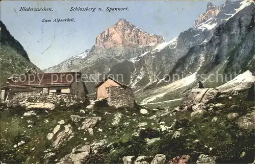 Engelberg OW Zum Alpenroesli Schlossberg und Spannort Kat. Engelberg