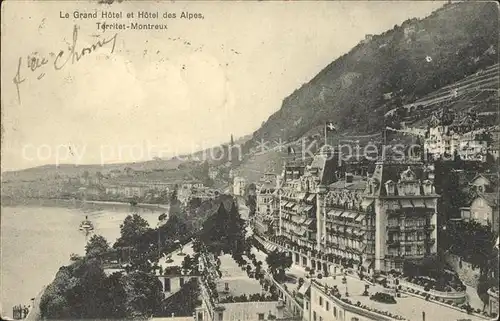 Territet Montreux Grand Hotel et Hotel des Alpes / Montreux /Bz. Vevey