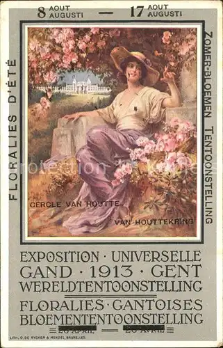 Gand Belgien Exposition Universelle de 1913 Florales d Ete Weltausstellung Kat. Gent Flandern