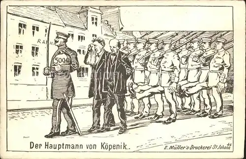 Basel BS Hauptmann von Koepenick Kuenstlerkarte Kat. Basel