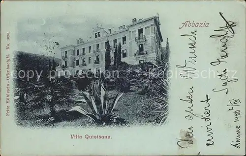 Abbazia Istrien Villa Quisisana / Seebad Kvarner Bucht /Primorje Gorski kotar