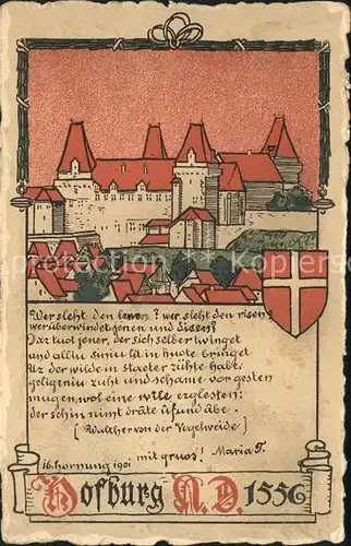 Hofgastein Bad Hofburg um 1556 Kuenstlerkarte Kat. Bad Hofgastein
