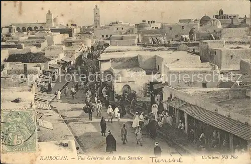 Kairouan Qairawan Rue Saussier Kat. Tunesien