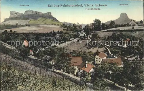 Schoena Elbe mit Kaiserkrone und Zirkelstein Kat. Reinhardtsdorf Schoena