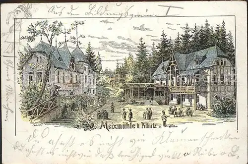 Meixmuehle Gasthaus Reichspost Kat. Dresden Elbe