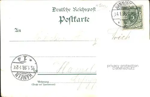 Eilenriede Kurhaus Litho Reichspost Kat. Hannover