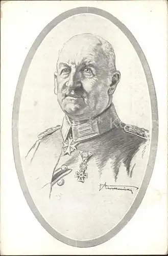 Militaria Generaele Stab Deutschland General v. Linsingen Wohlfarts Postkarte WK1