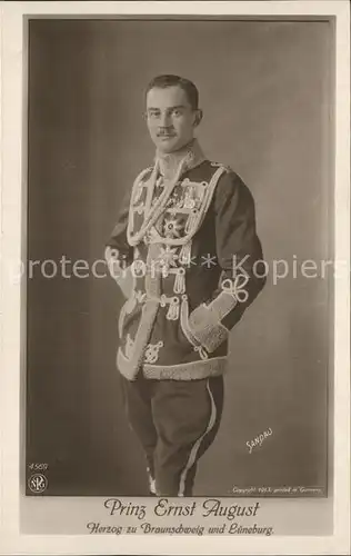 Adel Preussen Prinz Ernst August Herzog zu Braunschweig und Bueneburg  Kat. Koenigshaeuser