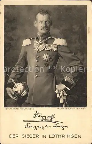 Adel Preussen Rupprecht Kronprinz von Bayern Kat. Koenigshaeuser