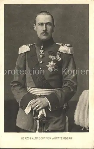 Adel Preussen Herzog Albrecht von Wuerttemberg Kat. Koenigshaeuser