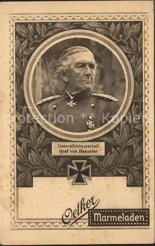 Adel Preussen Generalfeldmarschall Graf von Haeseler  Kat. Koenigshaeuser