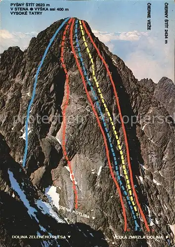 Bergsteigen Klettern Dolina Zeleneho Plesa Pysny Stit Vysoke Tatry Kat. Bergsteigen