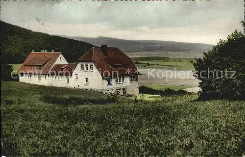 Lauenstein Salzhemmendorf Blick zum Osterwald vom Naturfreundehaus  Kat. Salzhemmendorf