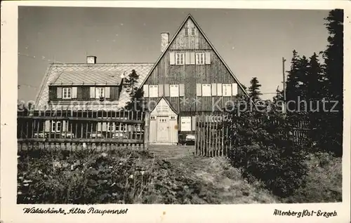 Altenberg Erzgebirge Waldschaenze Altes Raupennest Kat. Geising