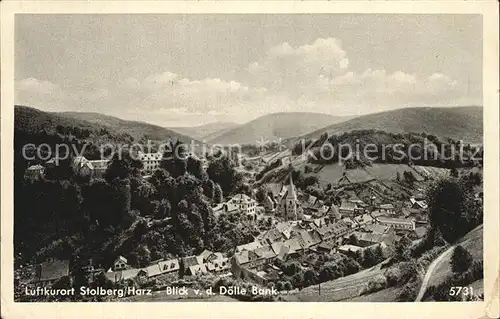 Stolberg Harz Blick von der Doelle Bank Kat. Stolberg Harz