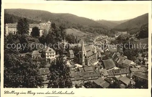 Stolberg Harz Blick von der Lutherbuche Kat. Stolberg Harz