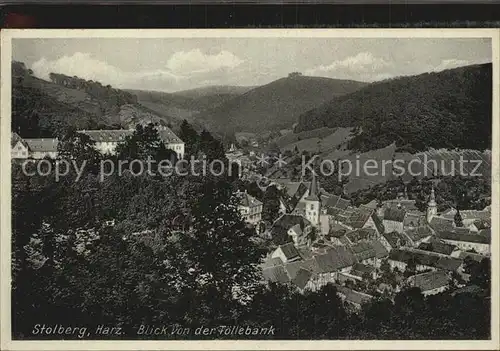 Stolberg Harz Blick von der Toellebank Kat. Stolberg Harz