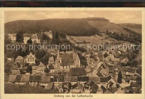 Stolberg Harz Blick von der Lutherbuche Kat. Stolberg Harz