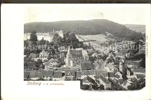 Stolberg Harz Blick von der Lutherbuche Kat. Stolberg Harz