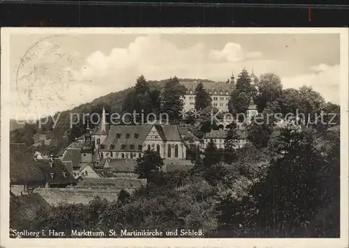 Stolberg Harz Marktturm Sankt Martinikirche Schloss Kat. Stolberg Harz