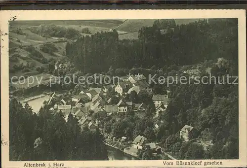 Altenbrak Harz Blick vom Boesenkleef Kat. Altenbrak