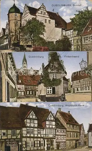 Quedlinburg Schloss Finkenheerd Klopstock Haus Kat. Quedlinburg