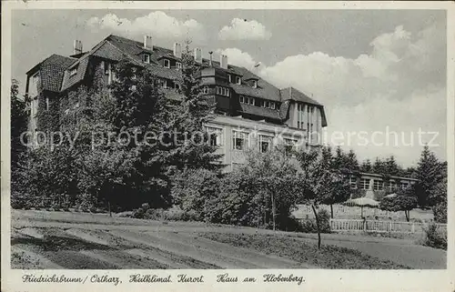 Friedrichsbrunn Harz Heilklimatischer Kurort Haus am Klobenberg Kat. Friedrichsbrunn