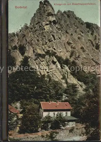 Bodetal Harz Koenigsruh Rosstrappenfelsen Kat. Treseburg